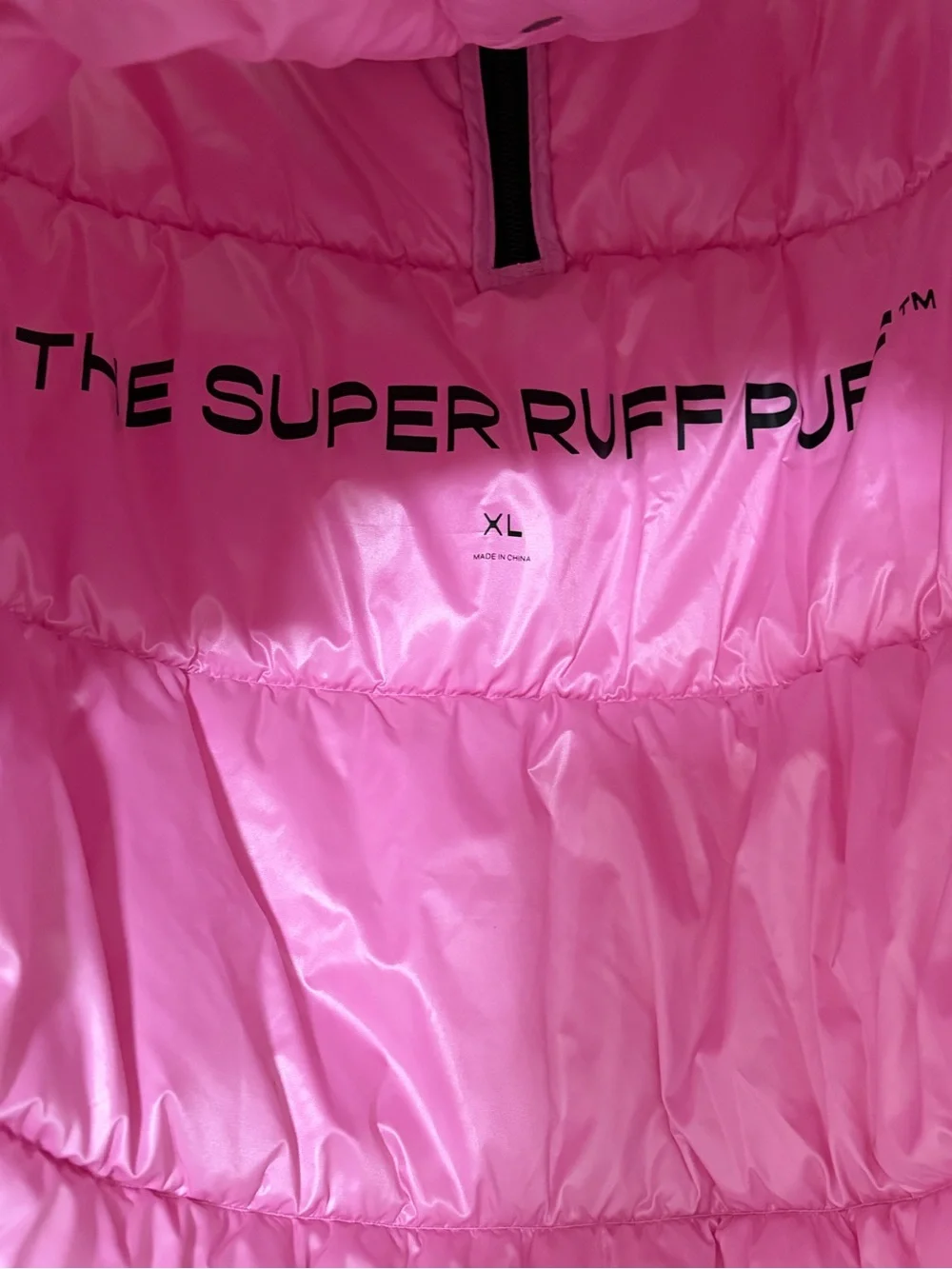Aritzia Ruff Puff Pink Dog Puffer Jacket Size XL NWT